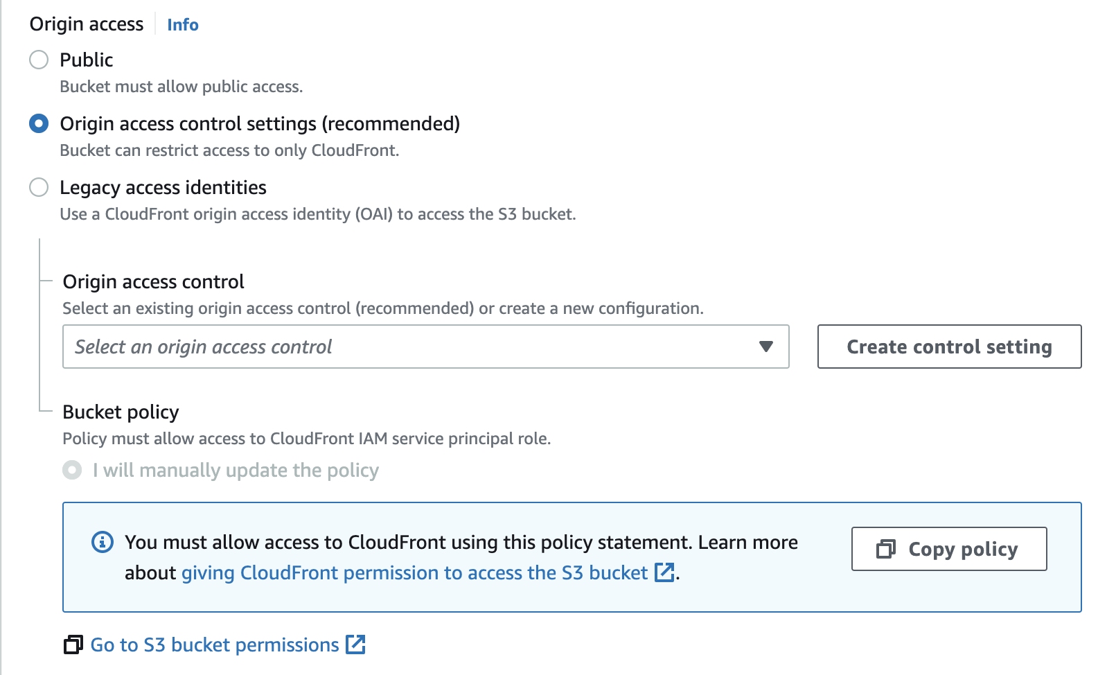 AWS CloudFront Origin Access